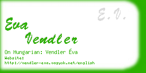 eva vendler business card